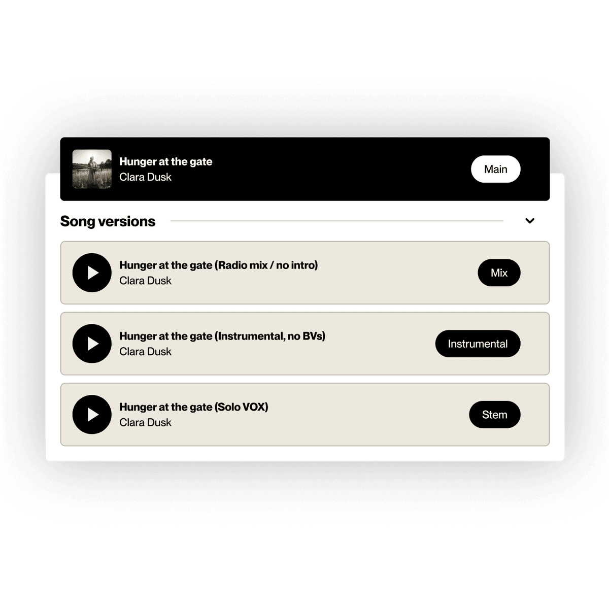 An image of DISCO, showing the full range of artist capabilities related to collaboration, opportunities and track management